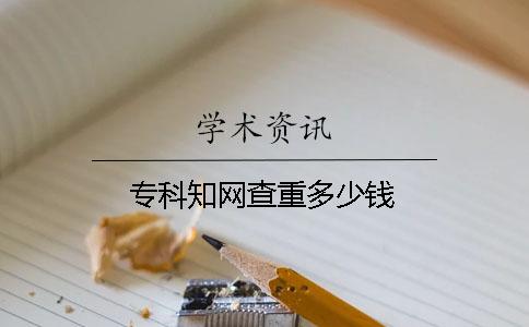 專科學術查重多少錢