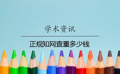 正規學術查重多少錢