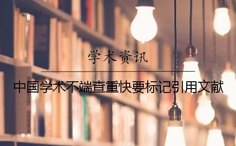 中國學(xué)術(shù)不端查重快要標(biāo)記引用文獻(xiàn)