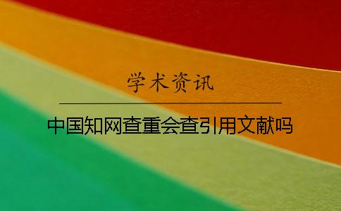 中國學術查重會查引用文獻嗎