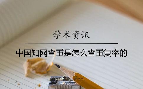 中國學術查重是怎么查重復率的？