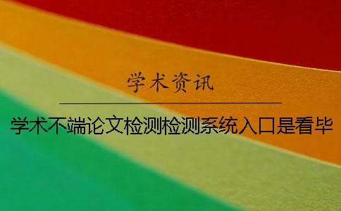 學術不端論文檢測檢測系統入口是看畢業論文的字數是字符數？