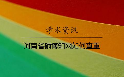 河南省碩博學(xué)術(shù)如何查重