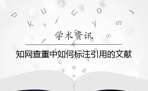 學(xué)術(shù)查重中如何標(biāo)注引用的文獻(xiàn)？