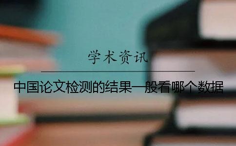 中國論文檢測的結果一般看哪個數據？